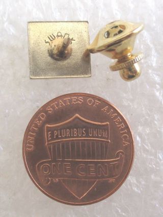 Vintage Mason Blue Lodge Emblem Tie Tack SWANK - Masonic Tac Pin 2