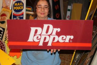 Vintage Dr Pepper Soda Pop Machine Gas Station 26 " Sign