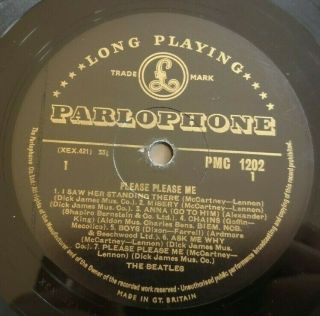 The Beatles Lp Please Please Me Uk Parlophone Mono Black & Gold 1st Press)