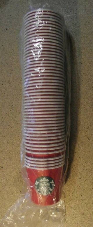 Sleeve Of 50 3.  5oz Starbucks Holiday Disposable Paper Cups Sample Size