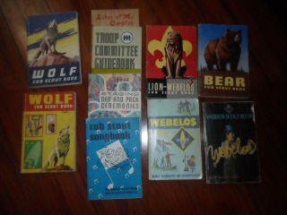 9 Vintage Cub Scout Books 1960 