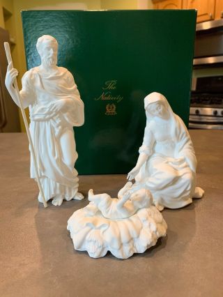 Set Of 3 Lenox Nativity The Holy Family Jesus Mary Joseph Bone China