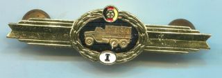 Ddr East German Army Truck Driver Qualification Badge (1st Class)
