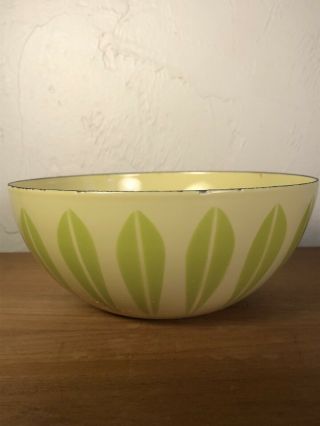 Catherine Holm - Norway - Lotus Bowl - Lime Green And Yellow Enamel