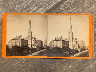 Canada Stereoview Cathedral St John Brunswick By Climo C1870