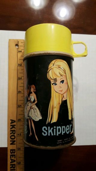 Vintage 1965 Barbie - Midge - Skipper 8oz.  Thermos
