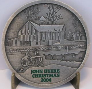 John Deere 2004 Pewter Christmas Ornament Licensed Product Speccast Tractor Barn