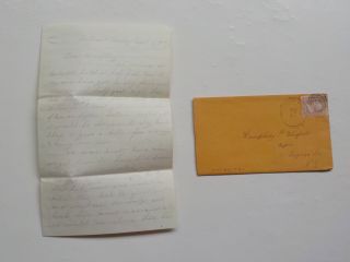 Antique Letter 1863 Horse Trot Civil War Era Scipio York Cover Vtg Paper