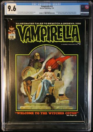 Warren Vampirella 15 - Cgc 9.  6 - Nm,  Wp - Manuel Sanjulian Cover Dracula Cameo