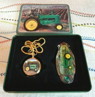 JOHN DEERE POCKET WATCH & KNIFE IN COLLECTIBLE TIN 2