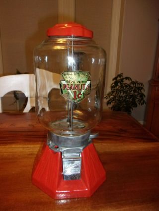 Vintage Northwestern 33 - Penny 1 Cent Gumball Peanut Candy Vending Machine -