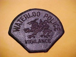 Waterloo Iowa Police Patch Shoulder Size Gray