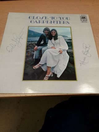 The Carpenters Signed Vinyl Album.  Signed By Both Karen And Richard.