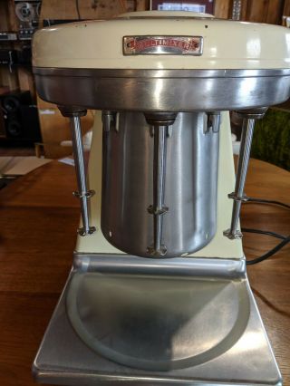 2 Vintage Prince Castle Multimixer Model 9B 3 head malt milkshake machine VIDEO 2