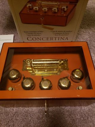 MR CHRISTMAS GOLD LABEL GRAND CONCERTINA WOODEN MUSIC BOX 50 XMAS SONGS 2