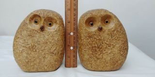 Vintage Mid Century Hand Made Owl Bookends from Japan 3
