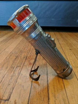 Vintage Usalite Red Head Flashlight Flat End 1933 [great Condition]