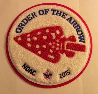 Oa Order Of The Arrow 2015 Noac Oa Chenille Jacket Patch Red Border