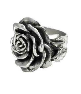 Vintage King Baby Sterling Silver Rose Ring Size 8