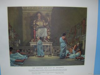 A History Of Medicine In Pictures " The Temples & Cult Of Asclepius " 1957
