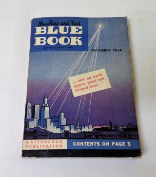 Vtg 1954 Hitchcock Machine And Tool Blue Book Paper Ad Advertisement