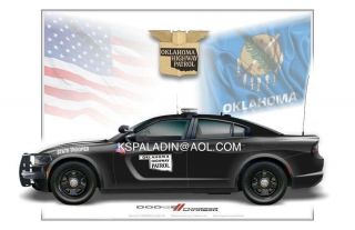 Oklahoma Highway Patrol Dodge Charger Poster Print