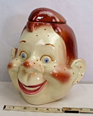 Howdy Doody Head Cookie Jar Ceramic Purinton Pottery 1950s