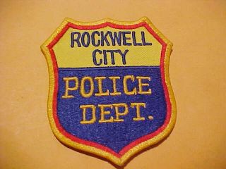 Rockwell City Iowa Police Patch Shoulder Size 3.  5 X 3