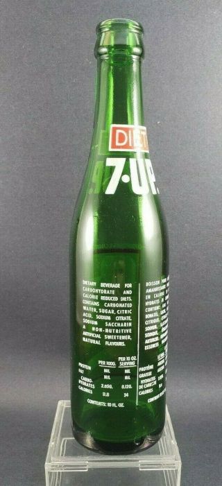 Diet 7up Soda Bottle 10 oz.  Seven - up ACL 3