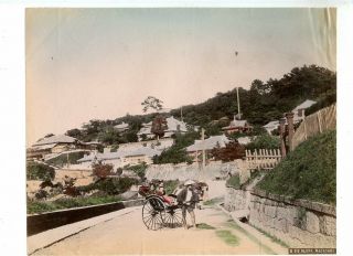 Ca 1880s - 1900 Unmounted Japan Nagasaki Photo Hand - Tinted Albumen Print My12