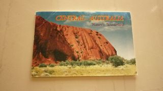 Australian Old Postcard View Folder.  From The 1970s Central Australia