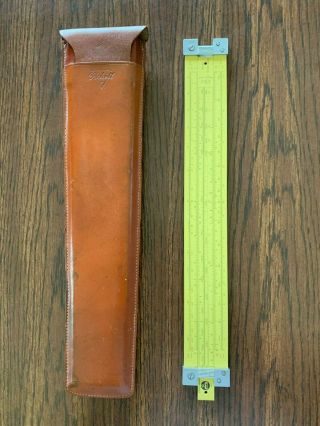 Vintage Surveryor Pickett Synchro Scale Model 800 - Es Slide Rule W/ Leather Case