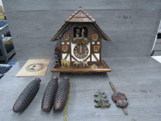 Vintage Schneider Cuckoo Clock Made In Germany Repair