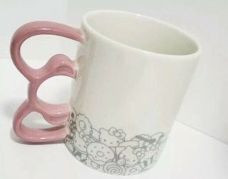 NIB Hello Kitty Cafe Exclusive Ceramic Pink Bow Mug Cup,  14 oz,  LE Rare 2