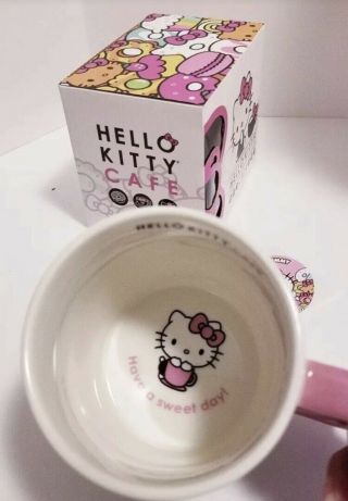 NIB Hello Kitty Cafe Exclusive Ceramic Pink Bow Mug Cup,  14 oz,  LE Rare 3