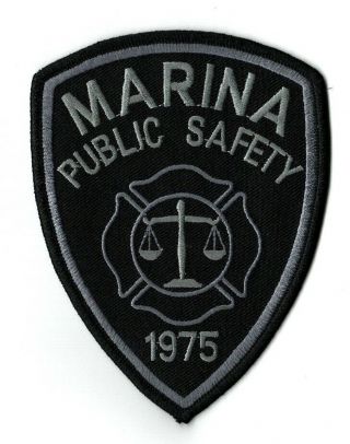 Marina California Public Safety 1975 Ca Police Patch