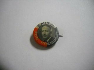 Vintage 3/4 " Political Button: Alfred E.  Smith For President Photo Pinback