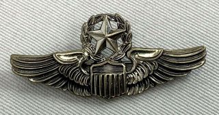 Vintage Us Air Force Miniature Command Pilot Wings - Pin Back