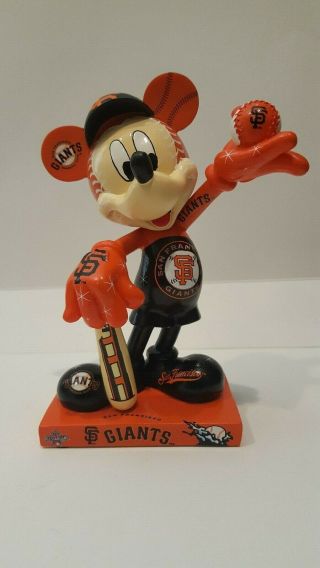 2010 Disney Mickey Mouse Sf Giants Ws Champs Mlb All Star Game Figurine Rare