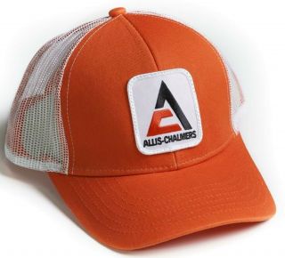 Orange With White Mesh Back Logo Allis Chalmers Hat