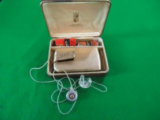 Vintage Zenith Hearing Aid With Case Collectable Medical Device Audiology