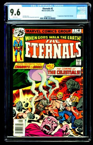 The Eternals 2 Cgc 9.  6 Nm,  Whites Pages Jack Kirby 1st App Ajak & Celestials