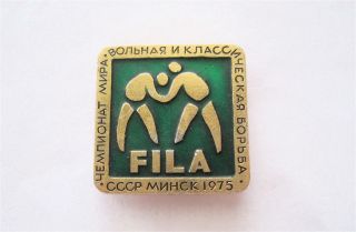 Belarus Minsk1975 Fila Greco - Roman & Style Wrestling World Championship Pin