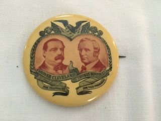 Grover Cleveland And Thomas Hendricks Political Pin - Art Fair 1967 - 2 "