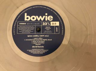 Rarity David Bowie Space Oddity Silver Vinyl Lp Hand Numbered Low Number