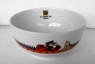 Rare Tintin And Snowy Ceramic Bowl Prisoners Of The Sun France 1996