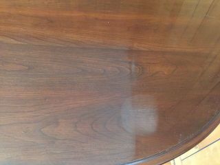 Vintage Ethan Allen Solid Wood Dining Table With 2 Leaves OBO 3