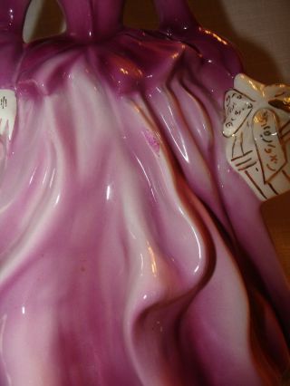 Vintage Florence Ceramics Yvonne Lady Figurine Purple Pasadena California 3