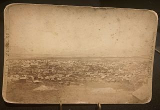 1880 Cabinet Card Aerial View Of Leadville Colorado By Luke And Wheeler 