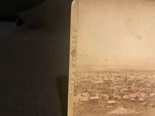 1880 Cabinet Card Aerial View of Leadville Colorado by Luke and Wheeler ' s 2